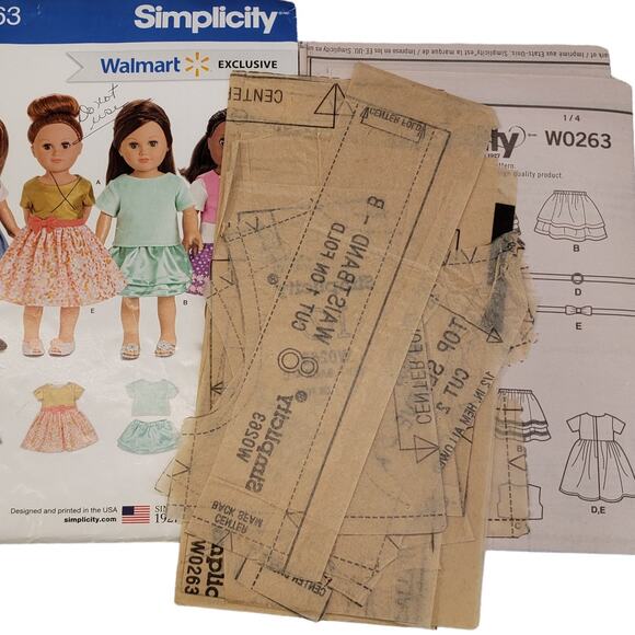 Simplicity American Girl Doll Sewing Pattern CUT Fancy Dress Vintage Sewing W026 - Picture 2 of 3